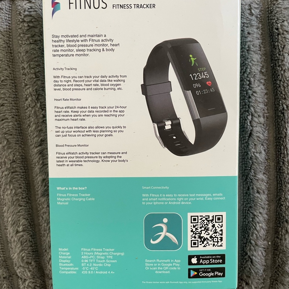 FITNUS Wireless Earbuds, Watch, and Watch Band - Black - Picture 3 of 4